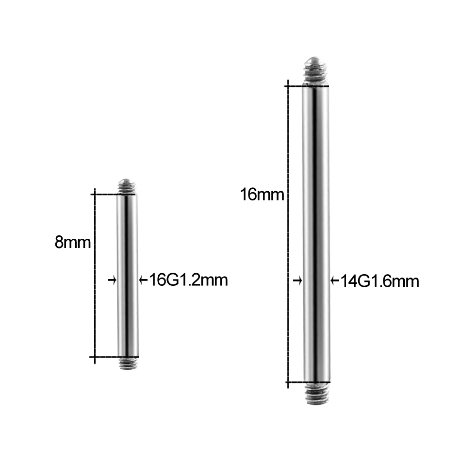 10pcs/Lot Titanium Thread Barb - Body Jewelry Replacement Ball recension och pris