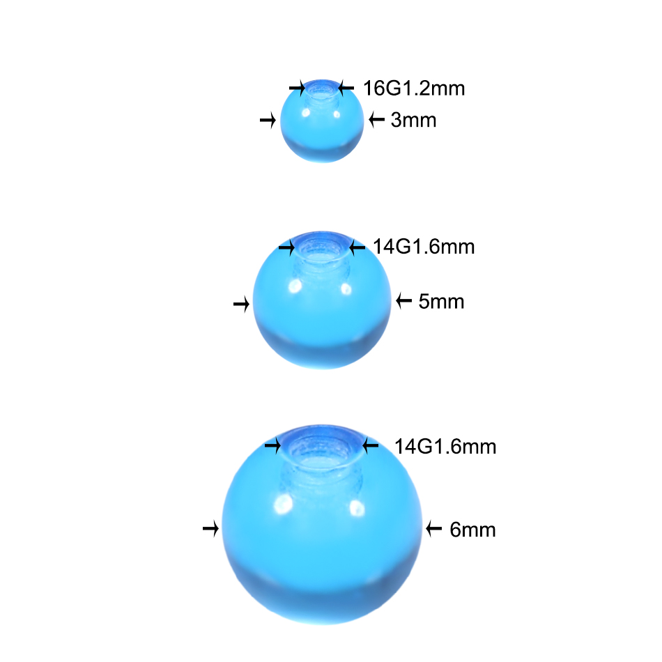 Wholesale Acrylic 3MM 5MM 6MM  - Body Jewelry Replacement Ball recension och pris