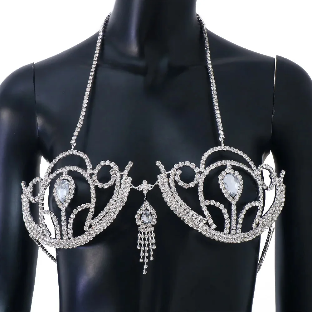 Luxury Rhinestone Bikini Bra G - Body Jewelry Retainers recension och pris