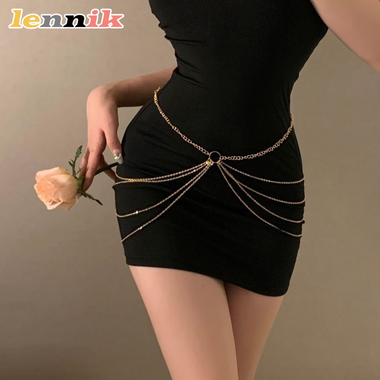 LENNIK Tassel Metal Multi-Laye - Body Jewelry For You recension och pris