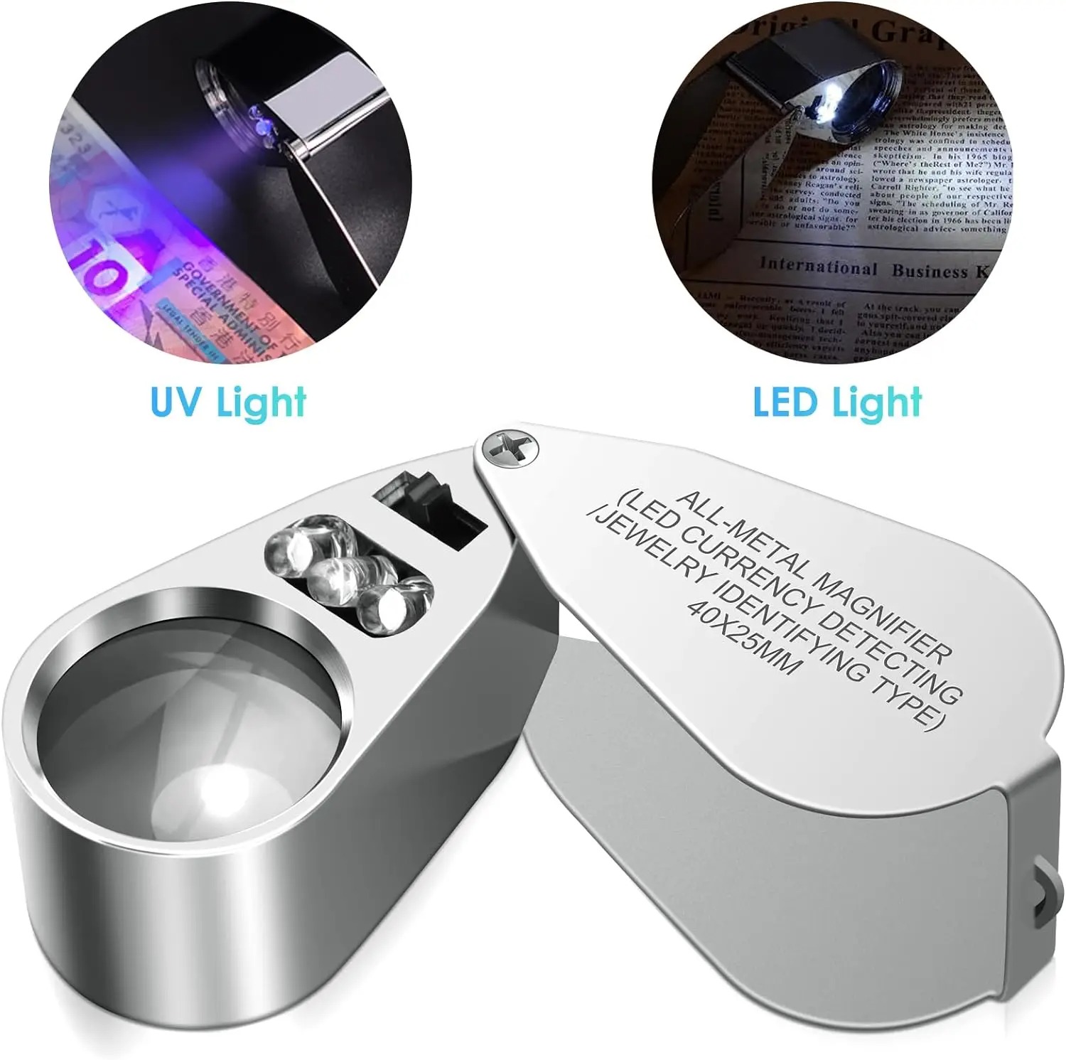 40X Illuminated Jeweler Loupe  - Body Jewelry Repair recension och pris
