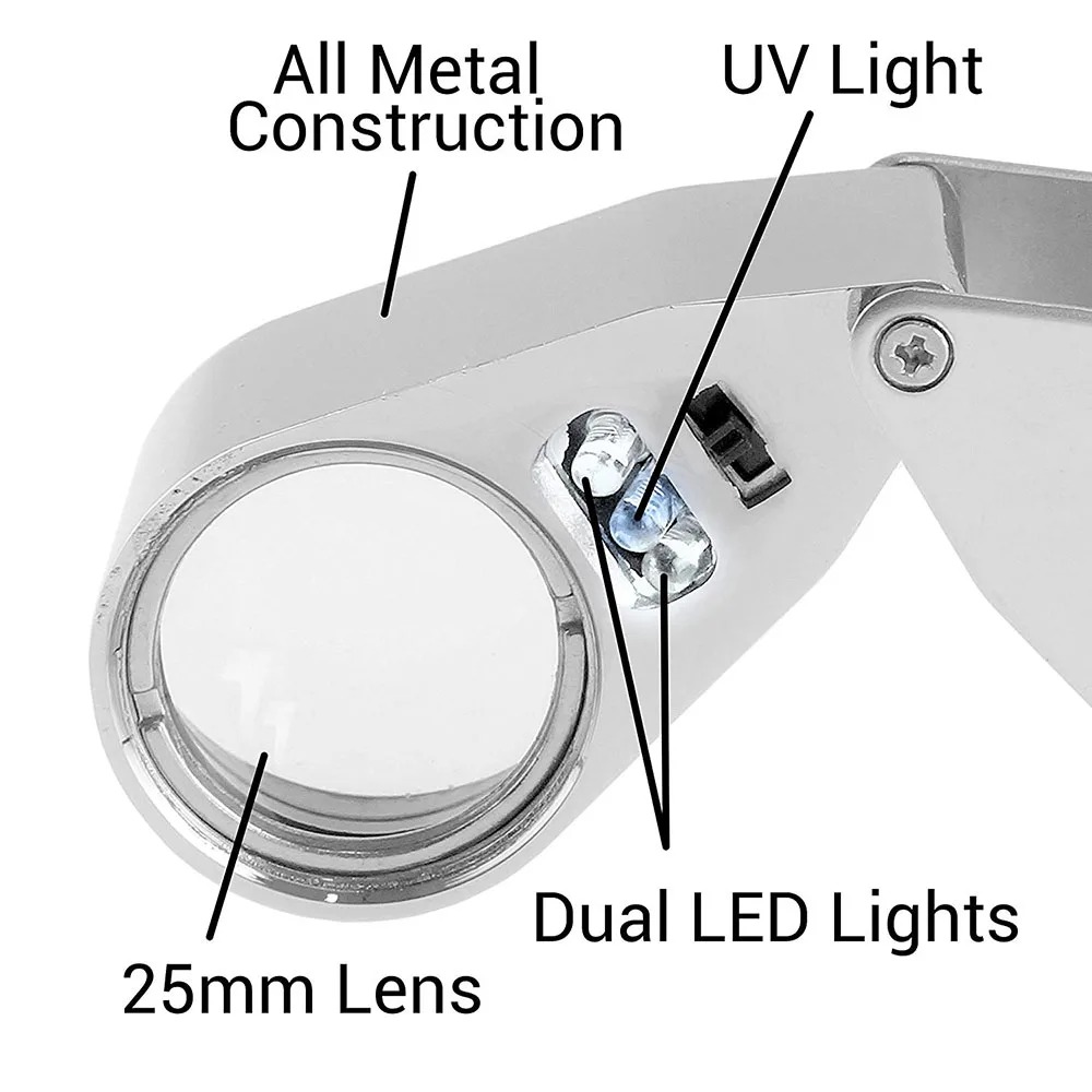 40X Illuminated Jeweler Loupe  - Body Jewelry Repair recension och pris