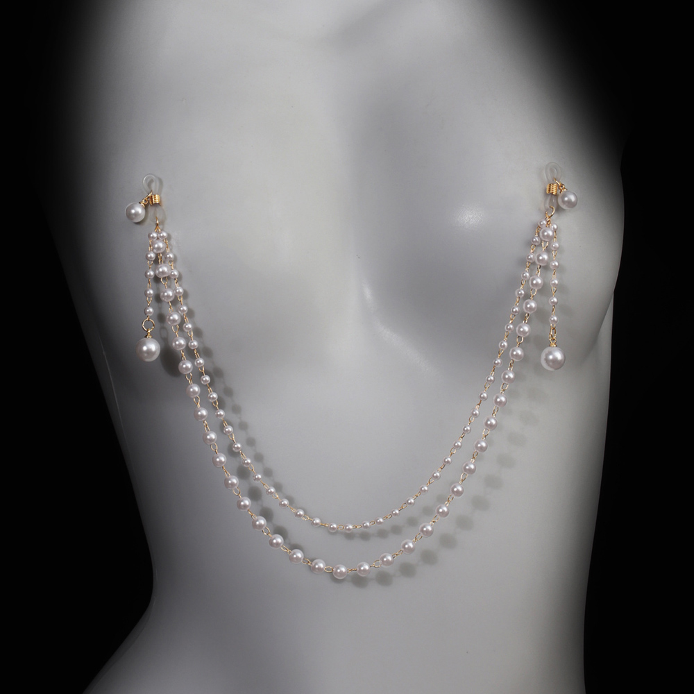 Imitation Pearl Tassel Chest C - Body Jewelry Retainers recension och pris