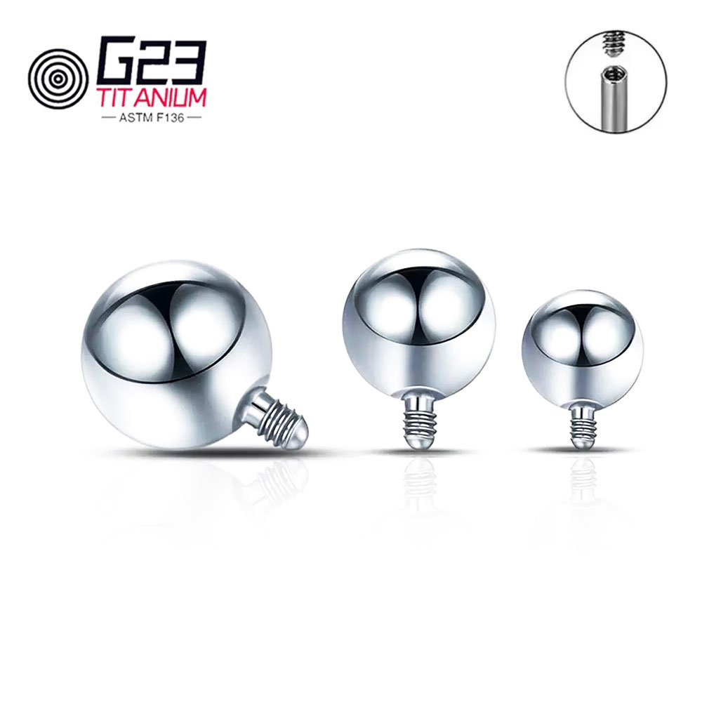 Wholesale 10/50pcs Titanium 14 - Body Jewelry Replacement Ball recension och pris