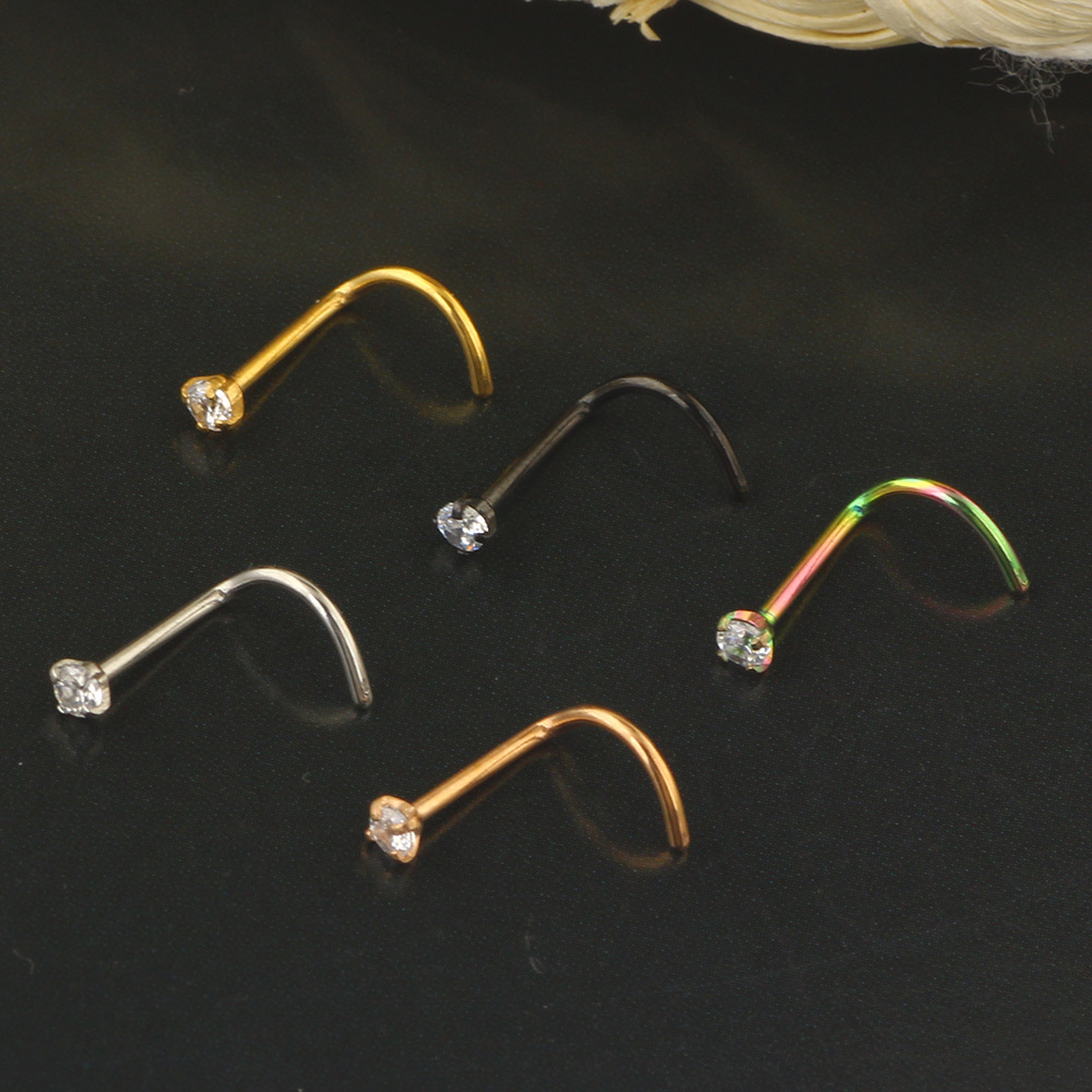 20G Nose Rings Studs 316L Surg - Body Jewelry Surgical Steel recension och pris