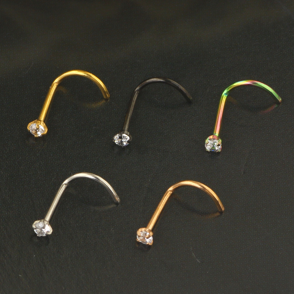 20G Nose Rings Studs 316L Surg - Body Jewelry Surgical Steel recension och pris