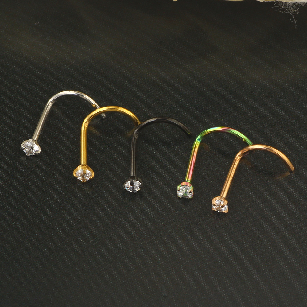 20G Nose Rings Studs 316L Surg - Body Jewelry Surgical Steel recension och pris