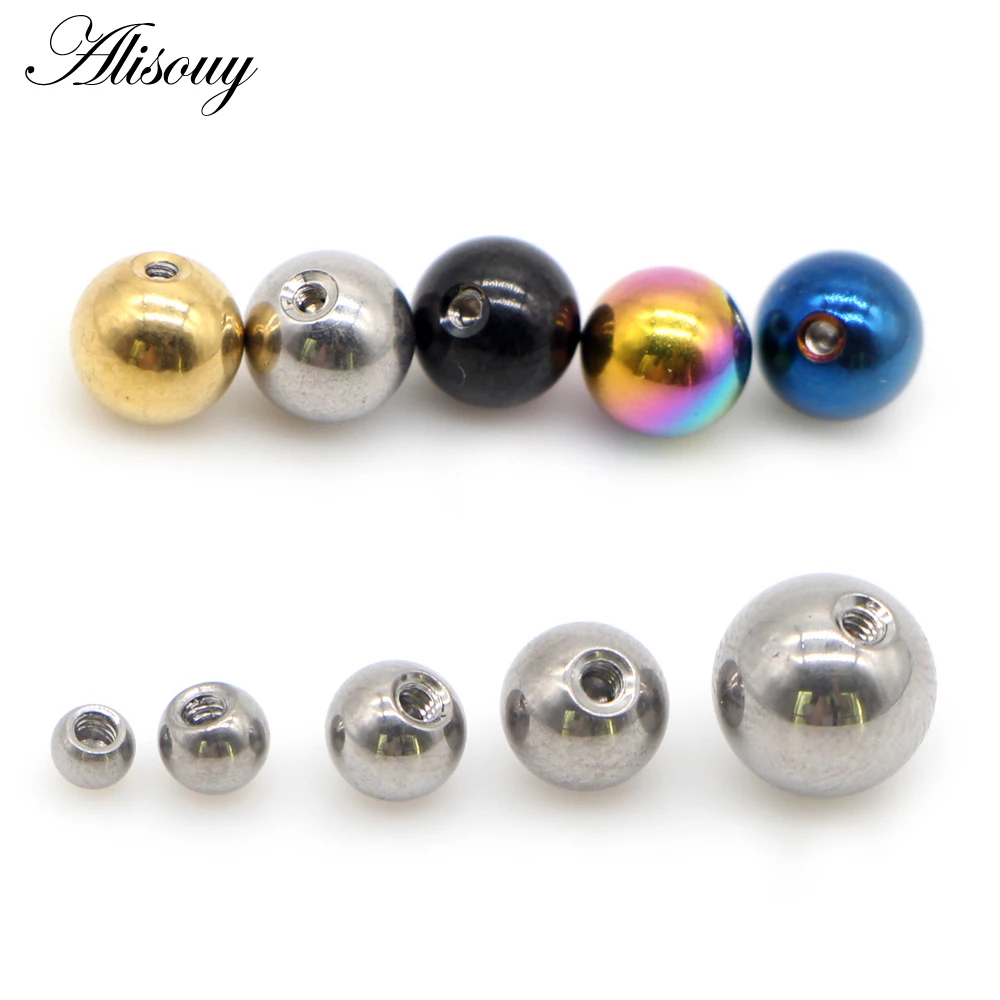 Alisouy 10 Pieces/Lot Stainles - Body Jewelry Replacement Ball recension och pris