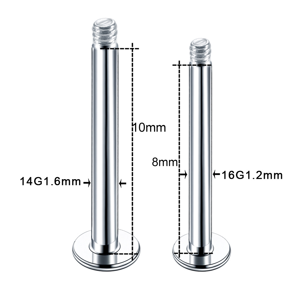 100pcs/lot Steel Earring Barbe - Body Jewelry Replacement Ball recension och pris