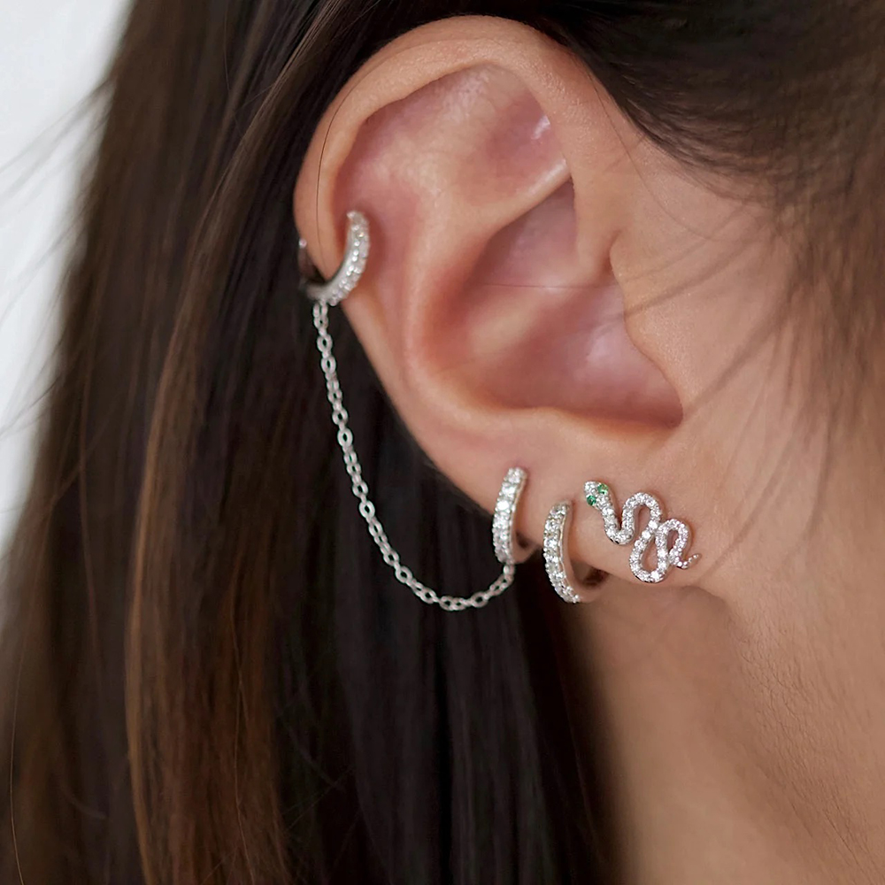 1pc Surgical Steel Zircon Spid - Body Jewelry Surgical Steel recension och pris