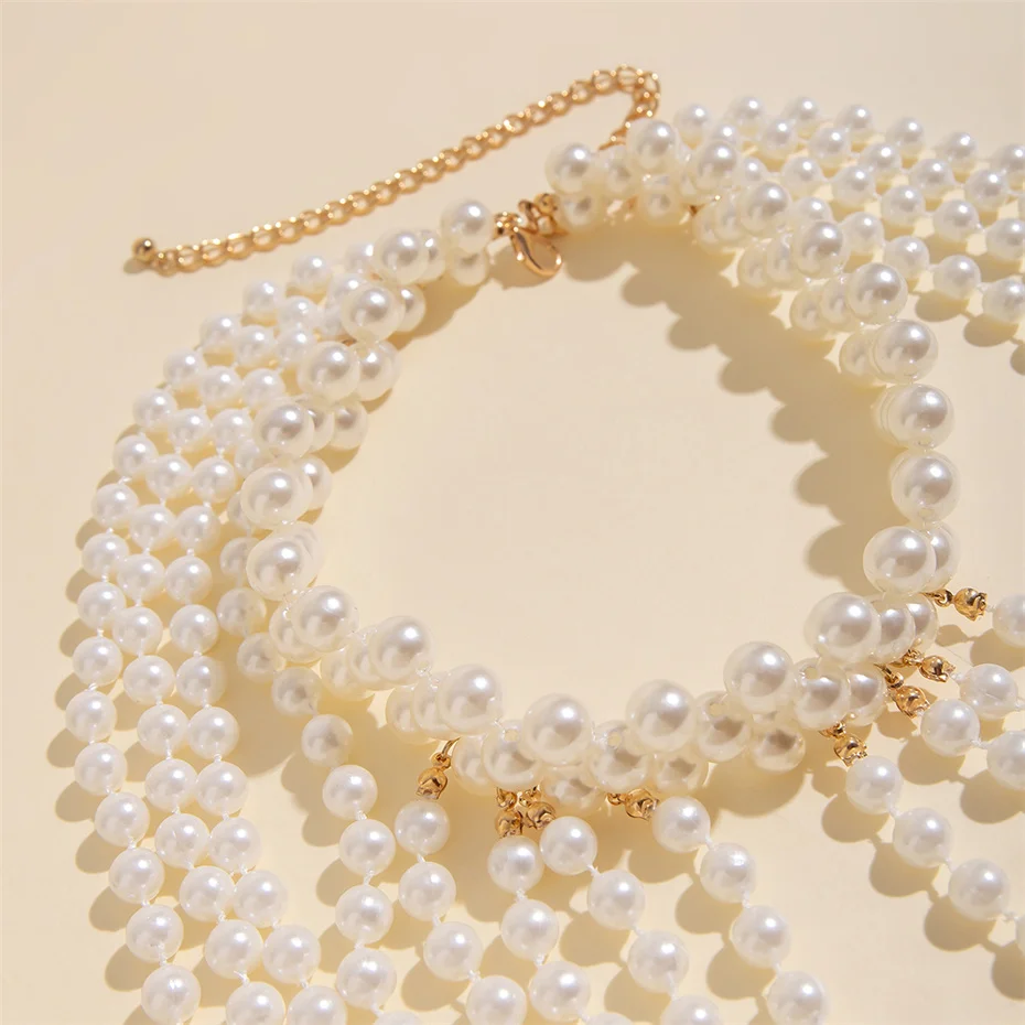 Bridal Tassel Imitation Pearl  - Body Jewelry Necklace recension och pris