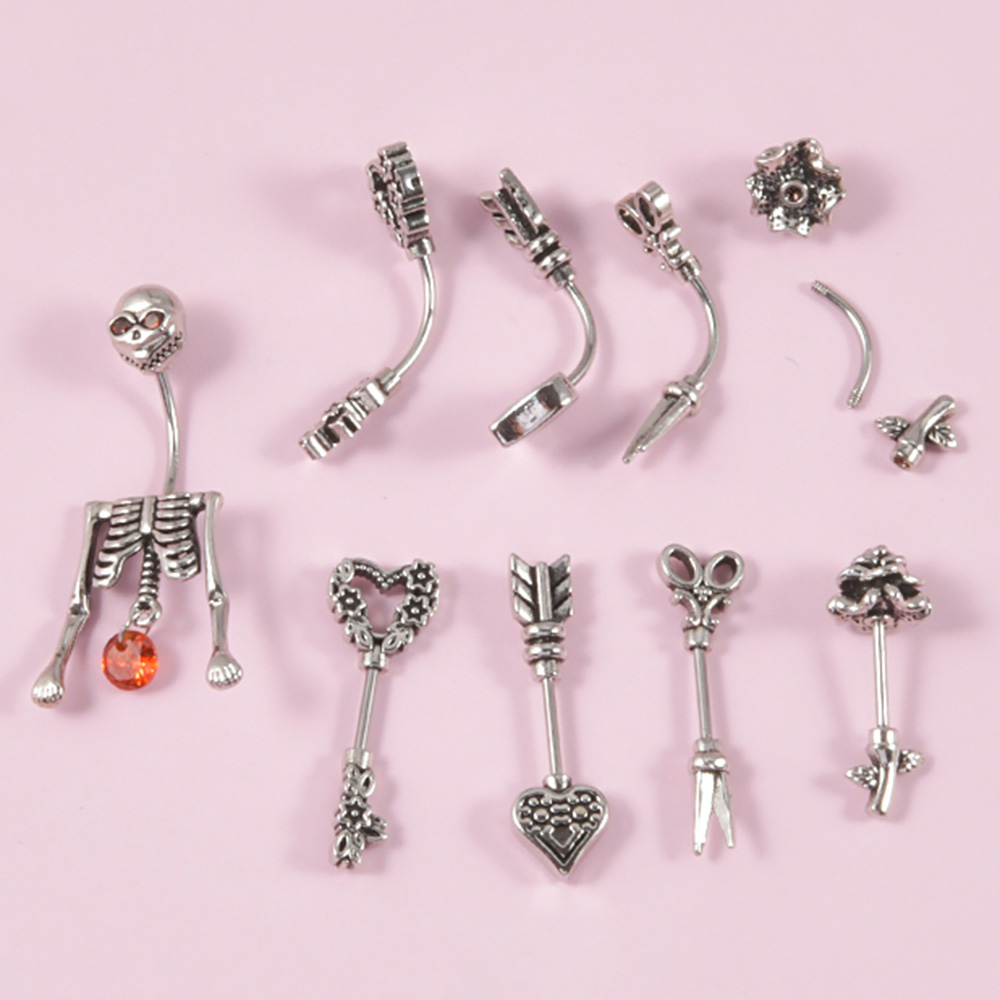 1PC Vintage Surgical Steel Ske - Body Jewelry Surgical Steel recension och pris