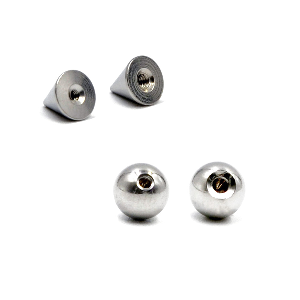 100pcs/lot Steel 14G 16G Nose  - Body Jewelry Replacement Ball recension och pris