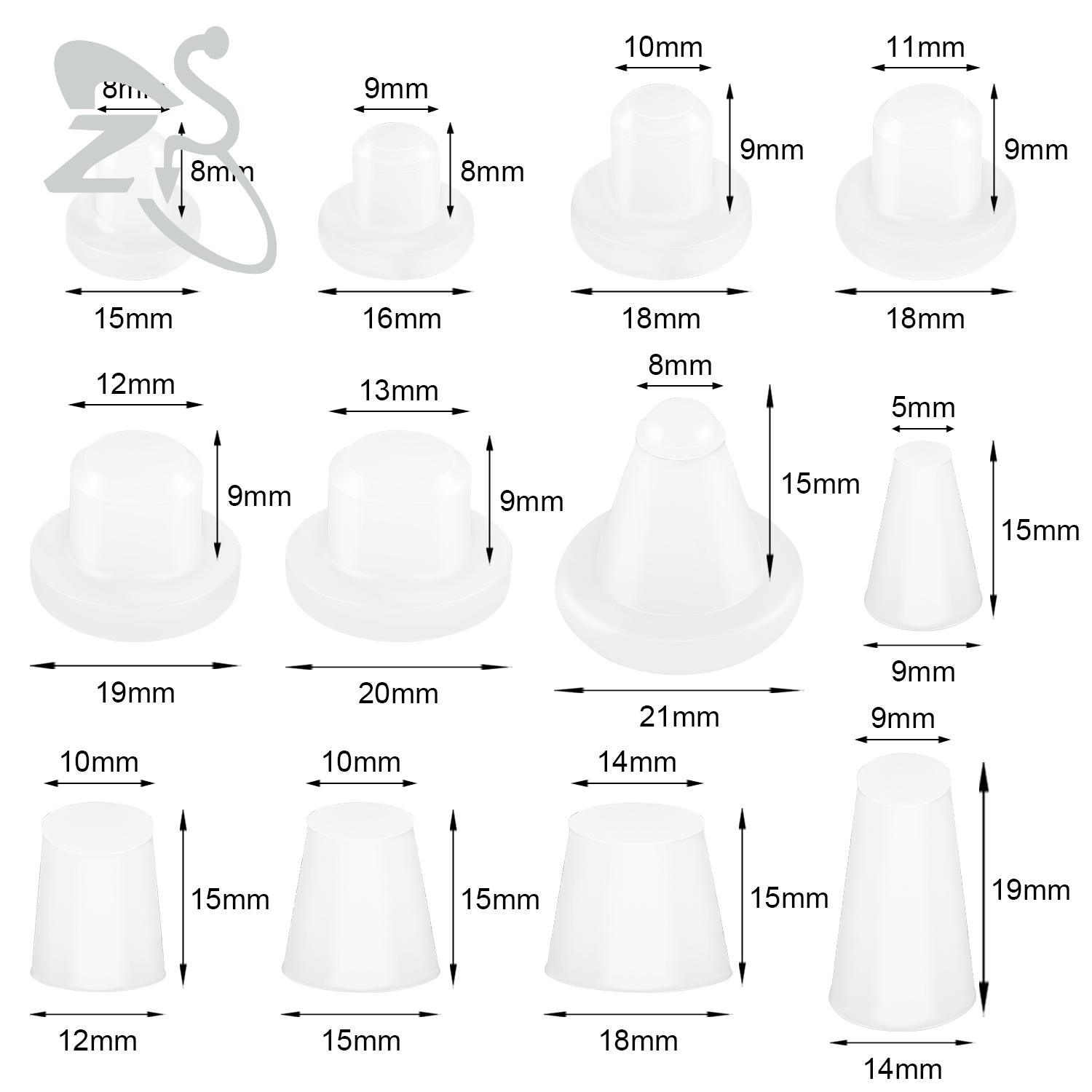 ZS 1PC Silicone Button Shaper  - Body Jewelry Repair recension och pris