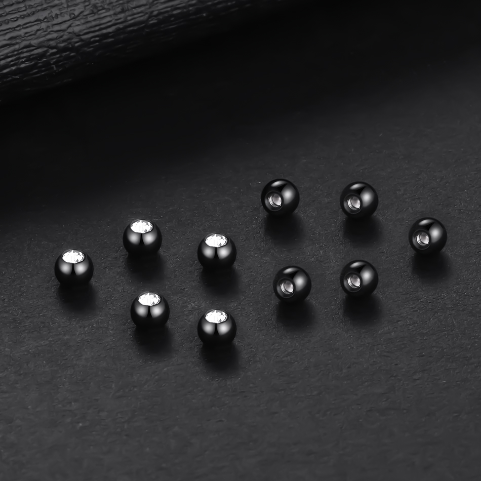 10PC Stainless Steel Screw Bal - Body Jewelry Replacement Ball recension och pris